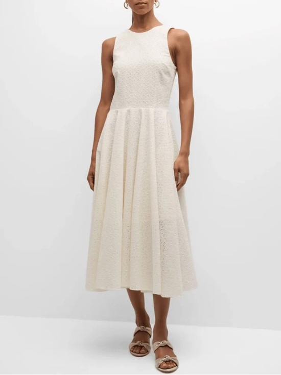 Frame Denim Dresses & Skirts - Frame White Broderie Anglaise Cotton Eyelet Midi Dress